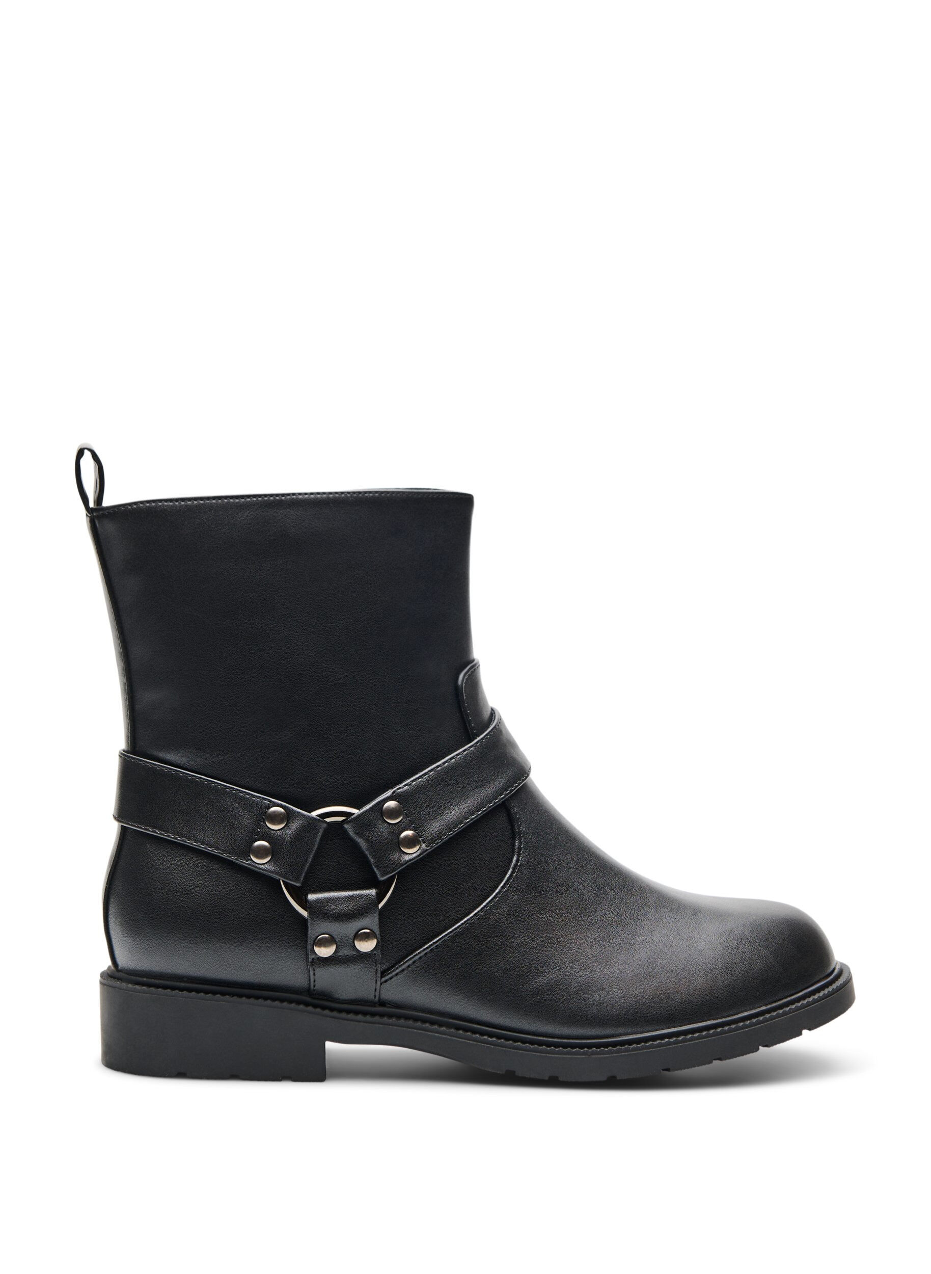 Wide fit - Short biker boot