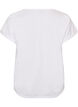 Cotton T-shirt with crochet detail, White, Packshot image number 1
