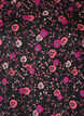 Floral chiffon blouse with sheer sleeves, Black, Packshot image number 2