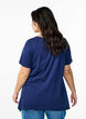T-shirt with a round neck and A-line shape, Blue, Model image number 2