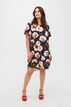 Dress with print and short sleeves, Blue, Model image number 1