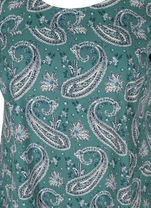 Short-sleeved, printed cotton dress, Paisley, Packshot image number 2