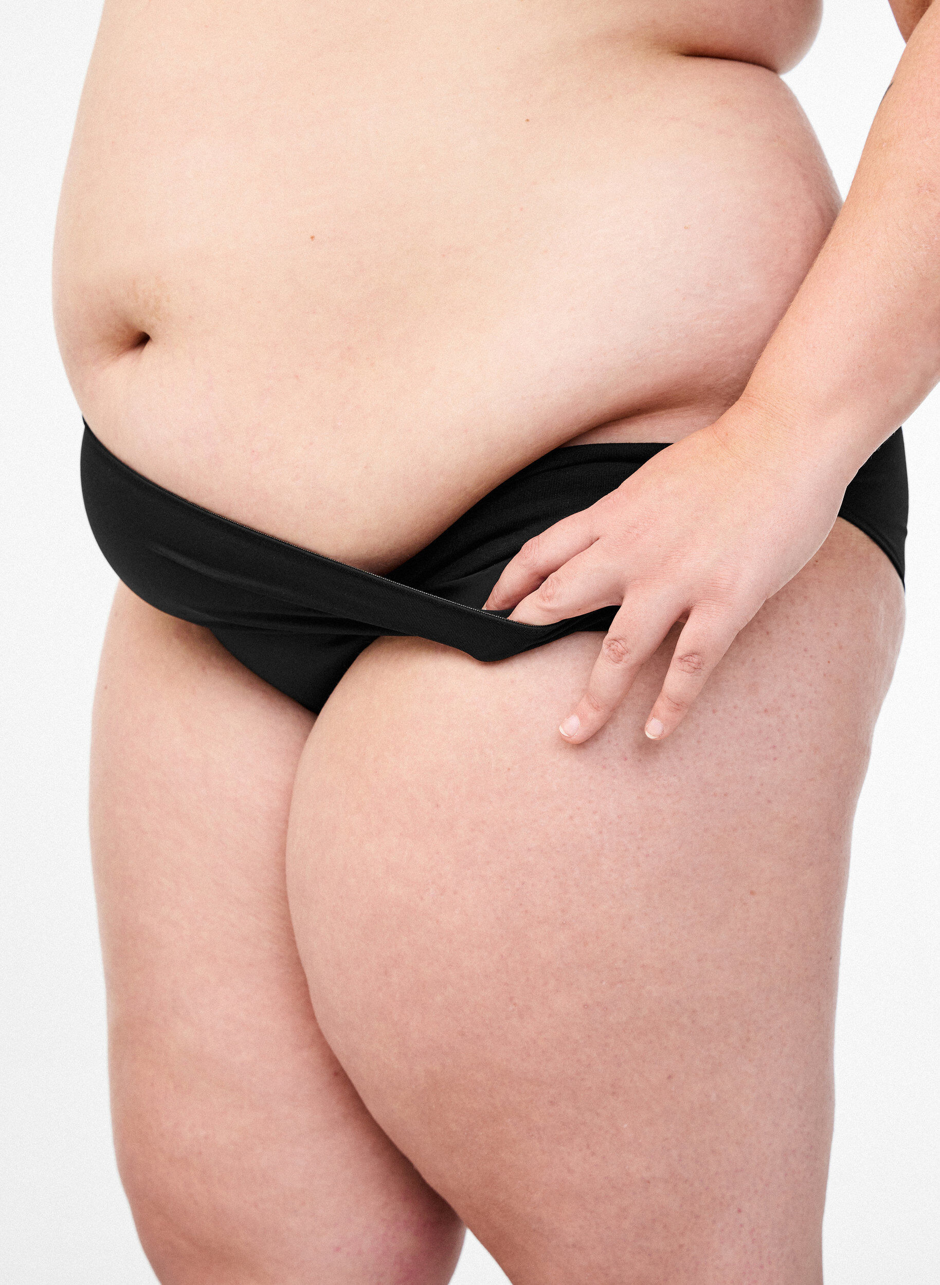 Microfiber briefs with inner pocket, Black, Model