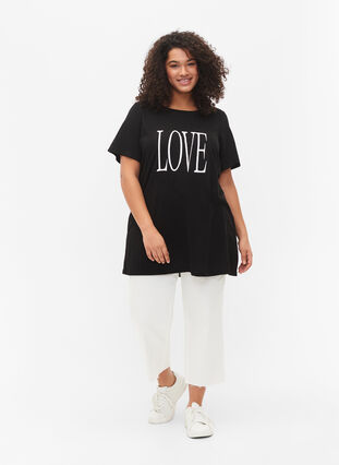 Oversize t-shirt with print, Rosebloom W. Love, Model image number 2
