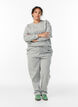 Sweatshirt with slits and glitter thread, Grey, Model image number 1