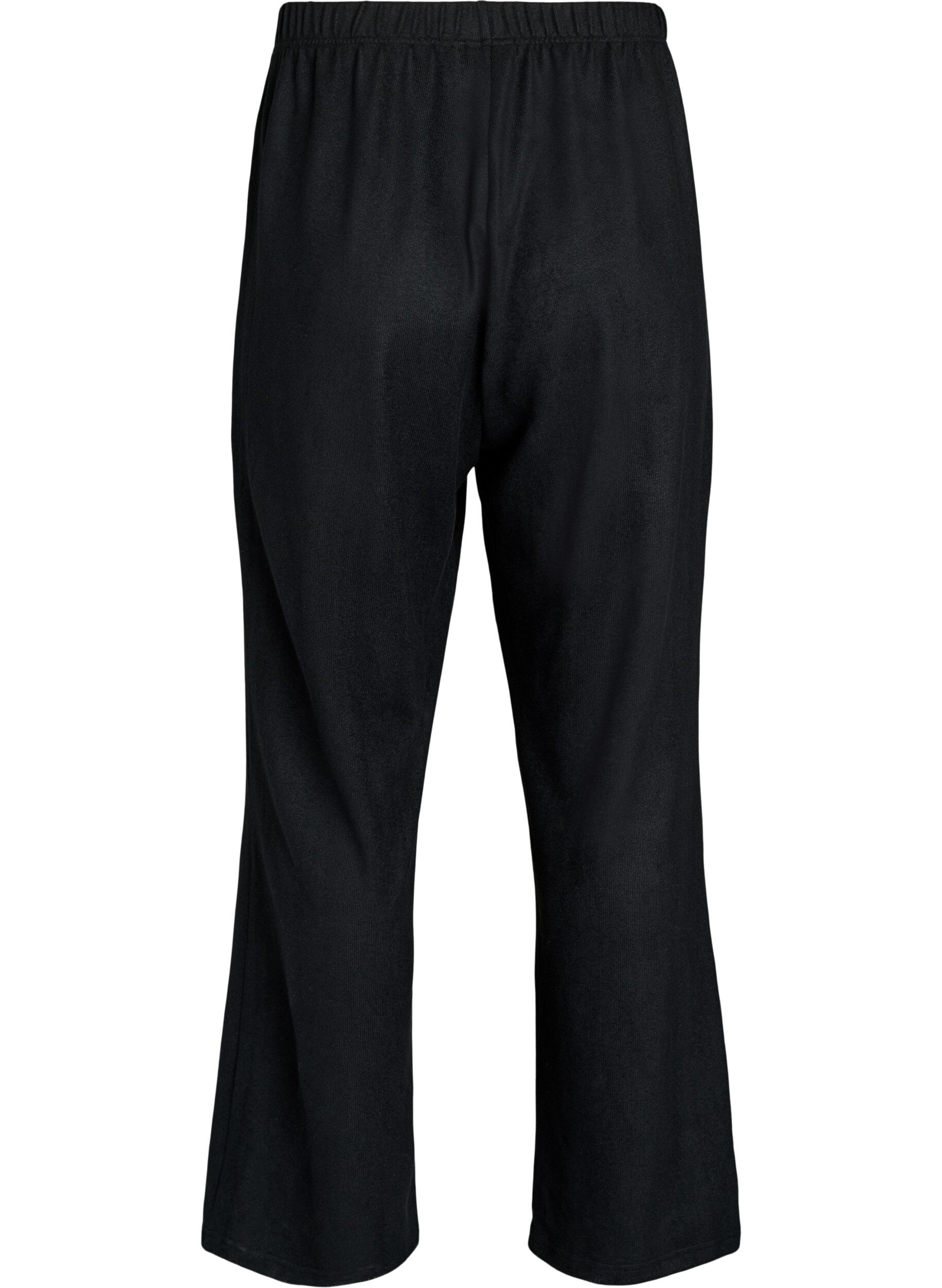 ZizzifashionHigh-waisted wide-leg jersey trousers, Black, Packshot image number 1