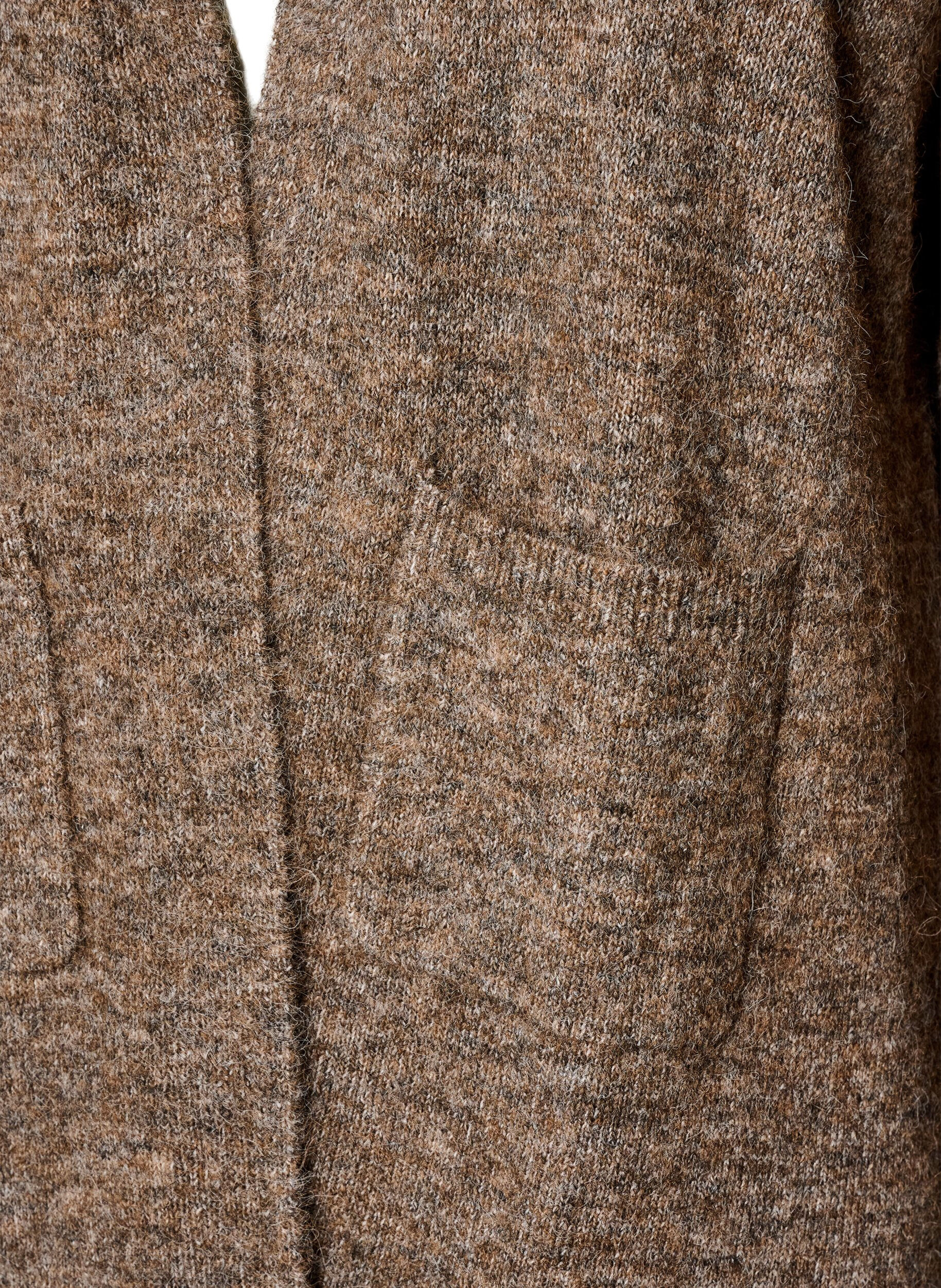 ZizzifashionLong cardigan with pockets, Brown, Packshot image number 2