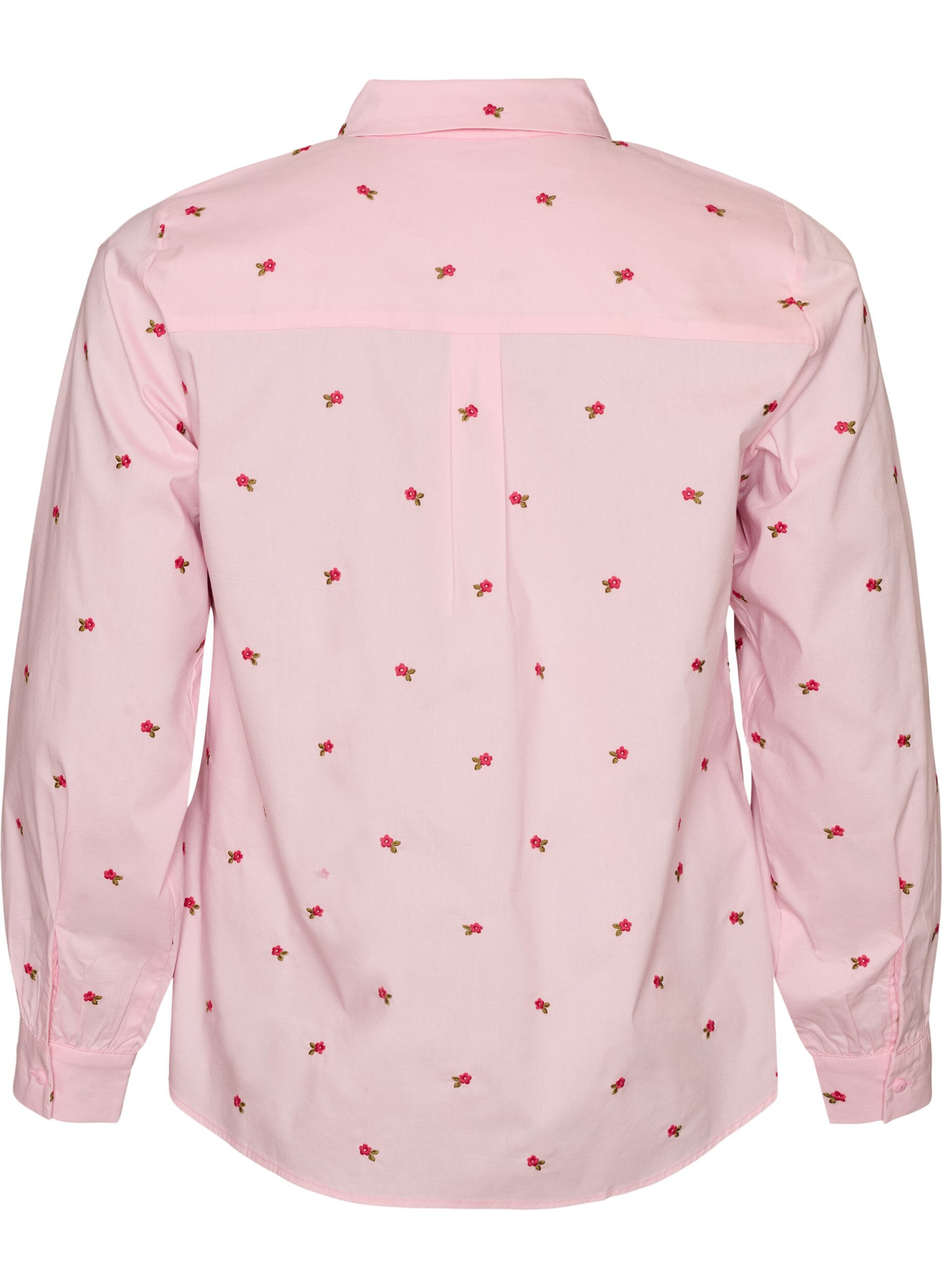 ZizzifashionShirt with embroidered flowers, Pink, Packshot image number 1