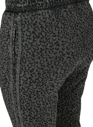 Leopard print cotton sweatpants, Grey Leo Acid Wash, Packshot image number 3
