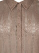 Short-sleeved shirt with openwork pattern, Brown, Packshot image number 2