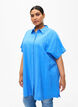 Long viscose shirt with short sleeves, Marina, Model image number 0