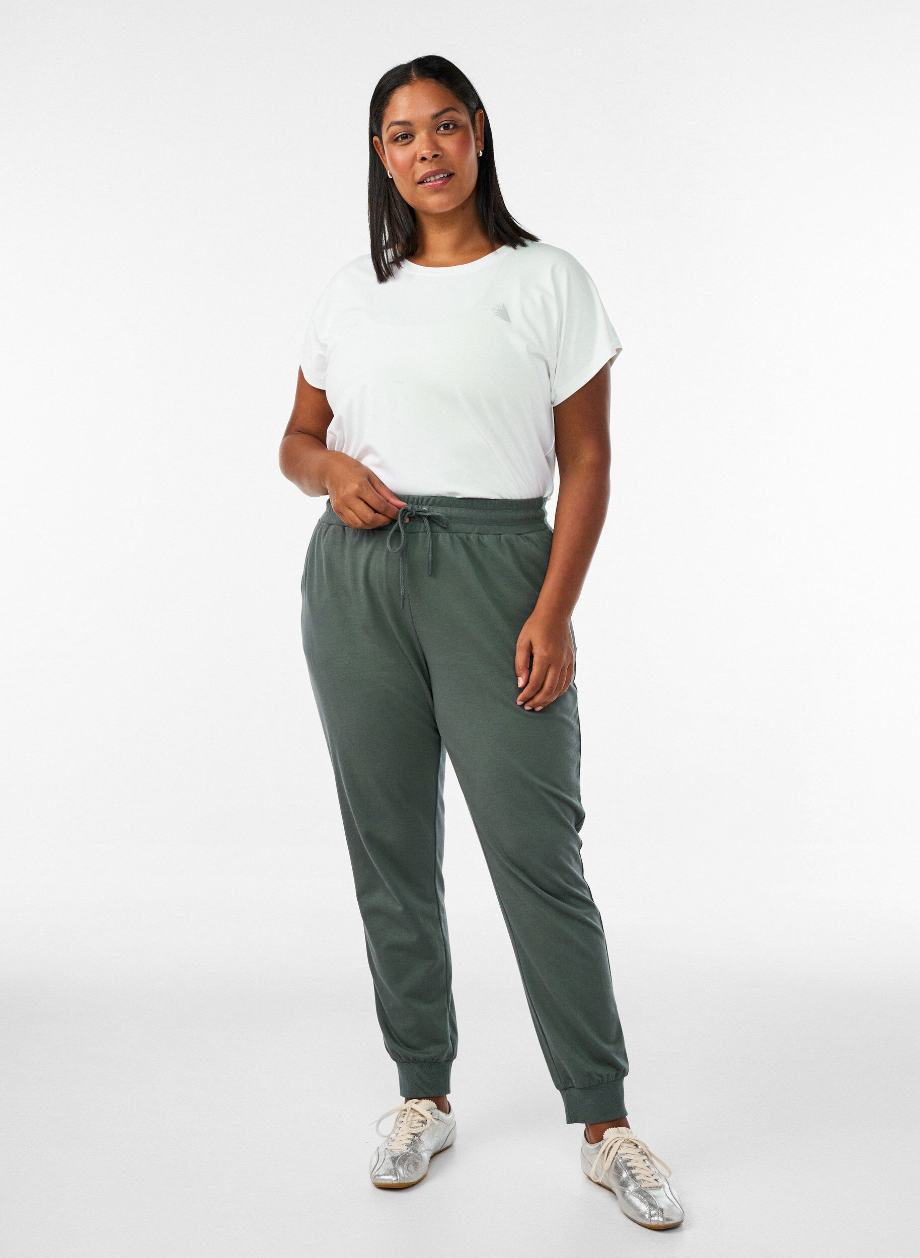 ZizzifashionLoose tracksuit trousers with pockets, Green, Model image number 0