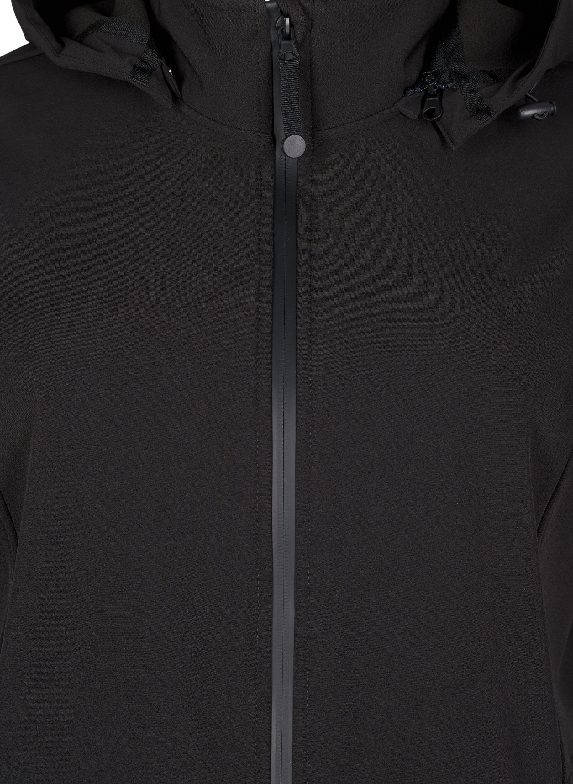 Zizzifashion Softshell jacket with detachable hood, Black, Packshot image number 2