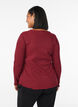 Long-sleeved blouse with rhinestones, Dark Bordeaux, Model image number 2