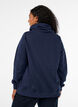 Sweatshirt with high collar and pockets, Blue, Model image number 2
