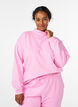 Sweatshirt with high neck and long sleeves, Pink, Model image number 0