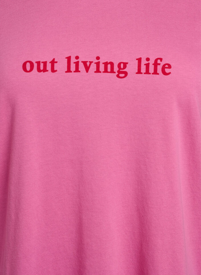 T-shirt with motif, Pink, Packshot image number 2