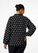 Dotted shirt with ruffles, Black W. White Dot, Model image number 1