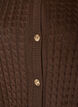 Cable-knit cardigan with golden buttons, Brown, Packshot image number 2