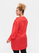 Viscose tunic with ruffle collar, Hibiscus, Model image number 1