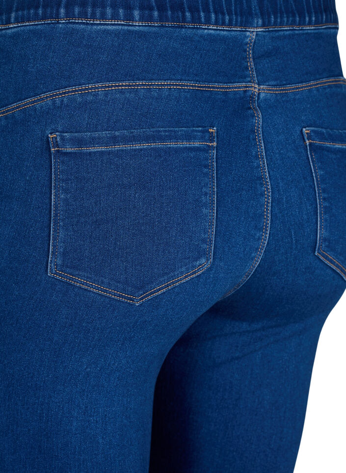 High-waisted jeggings, Blue, Packshot image number 3