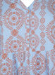 Short dress in patterned cotton muslin, Light Blue, Packshot image number 2