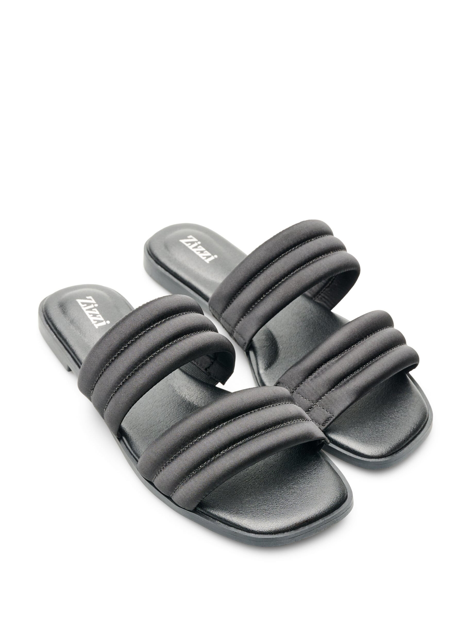 Zizzifashion Sandal with padded straps, Black, Packshot image number 1