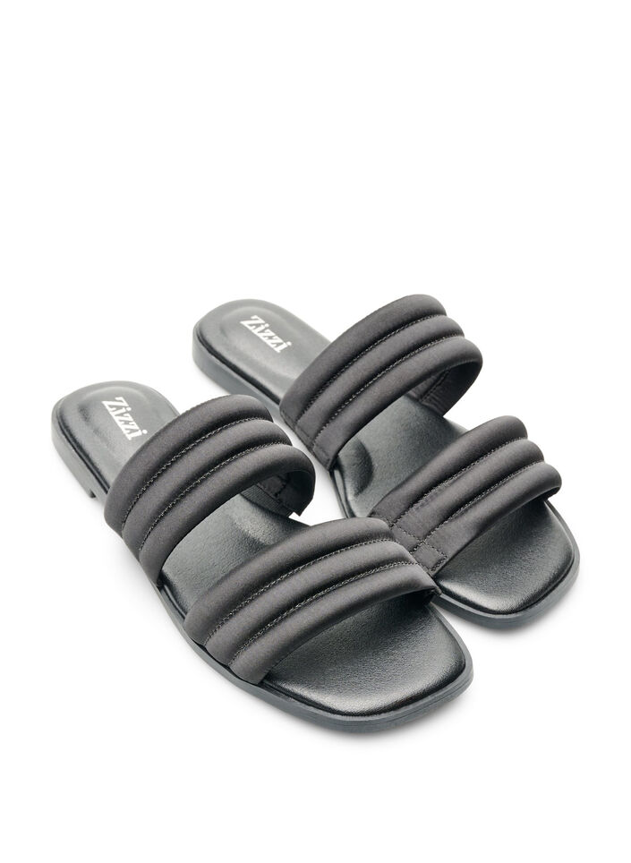 Sandal with padded straps, Black, Packshot image number 1