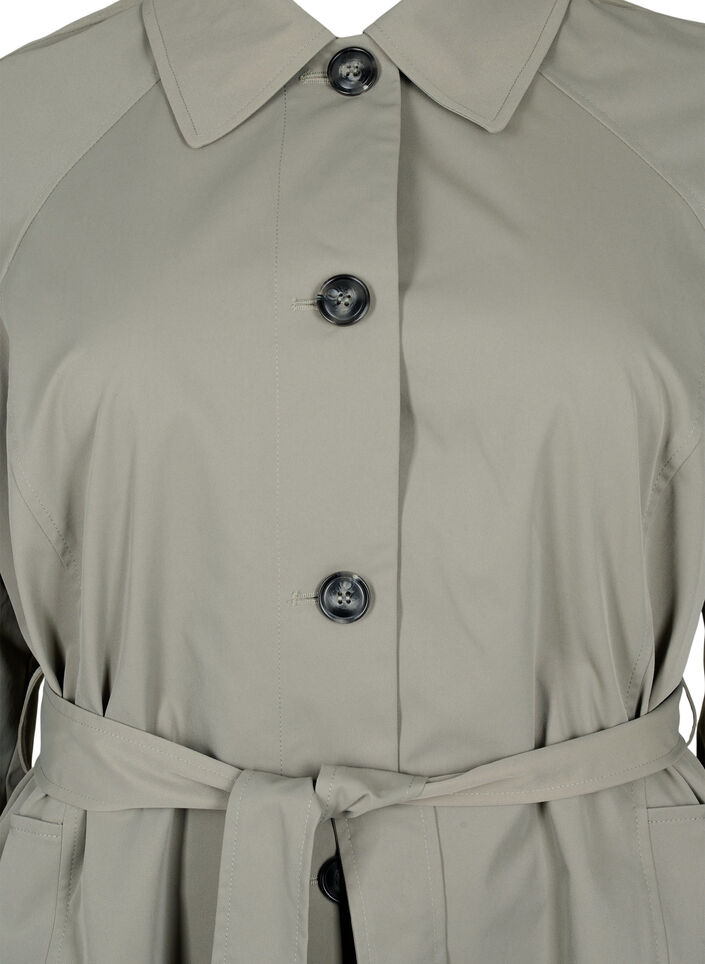 Trench coat with pockets and belt, Sea Spray, Packshot image number 2