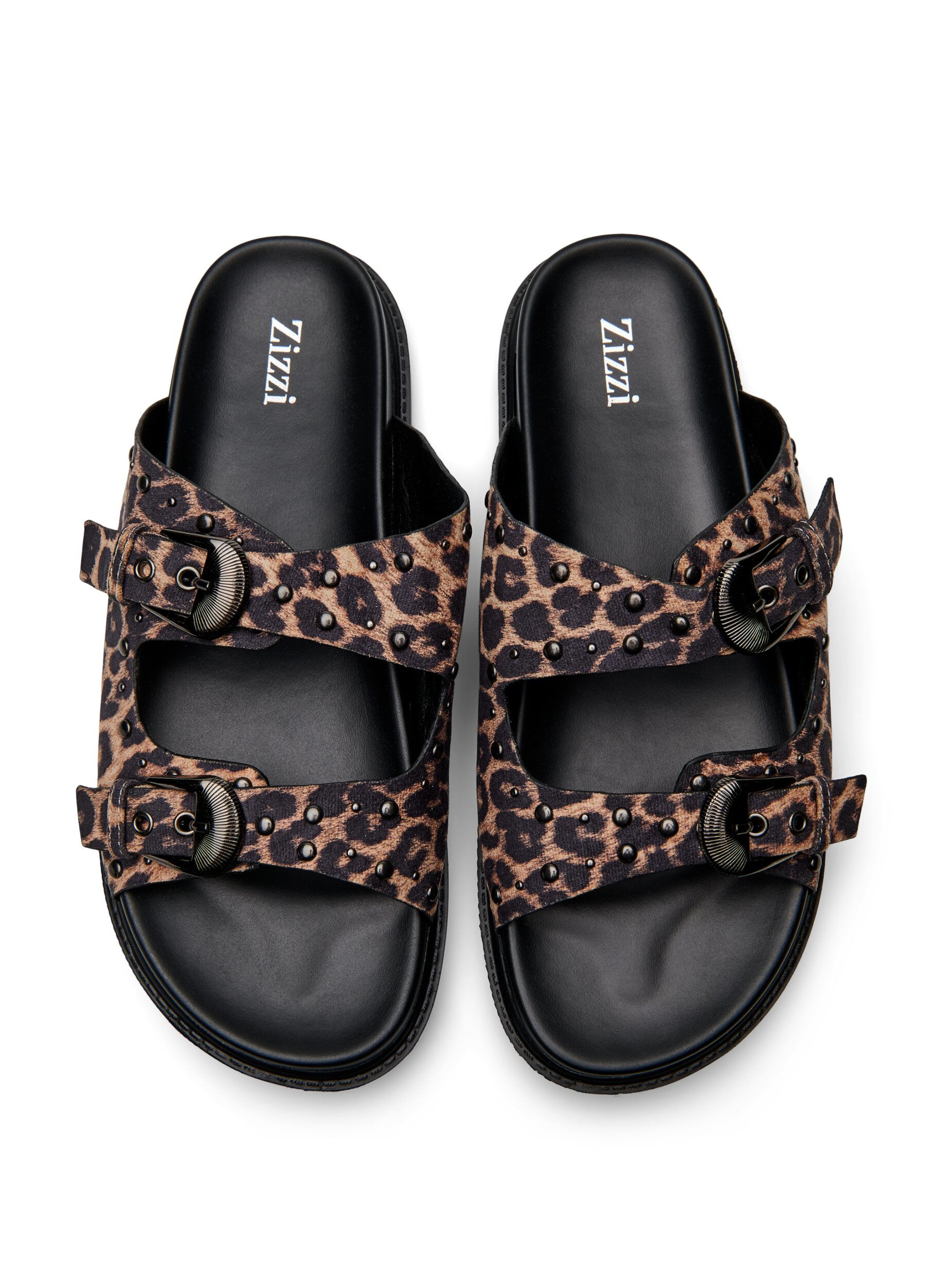 Zizzifashion Wide fit - Sandal with studs, Brown, Packshot image number 2