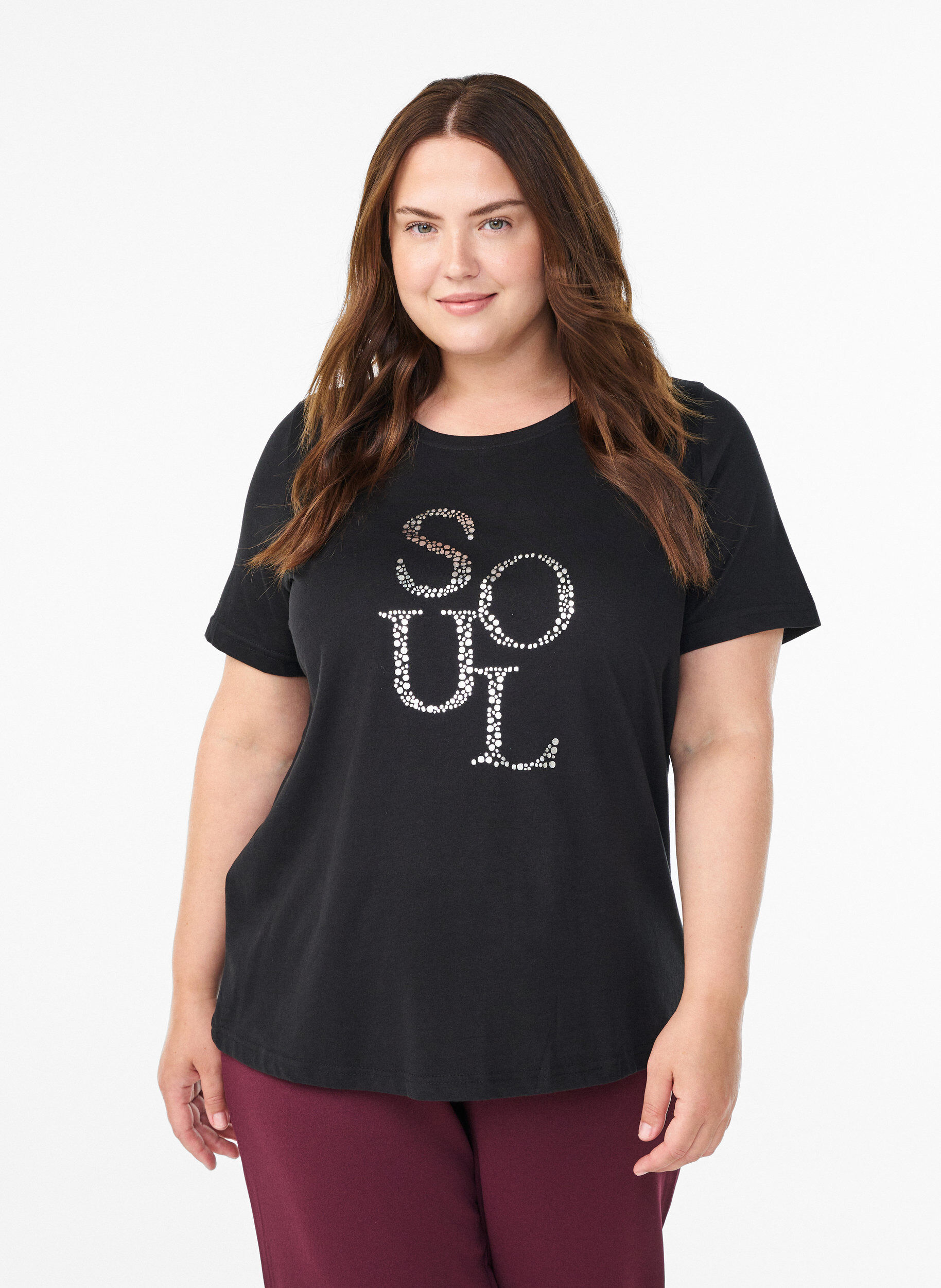 Zizzifashion T-shirt with motif, Black, Model image number 0