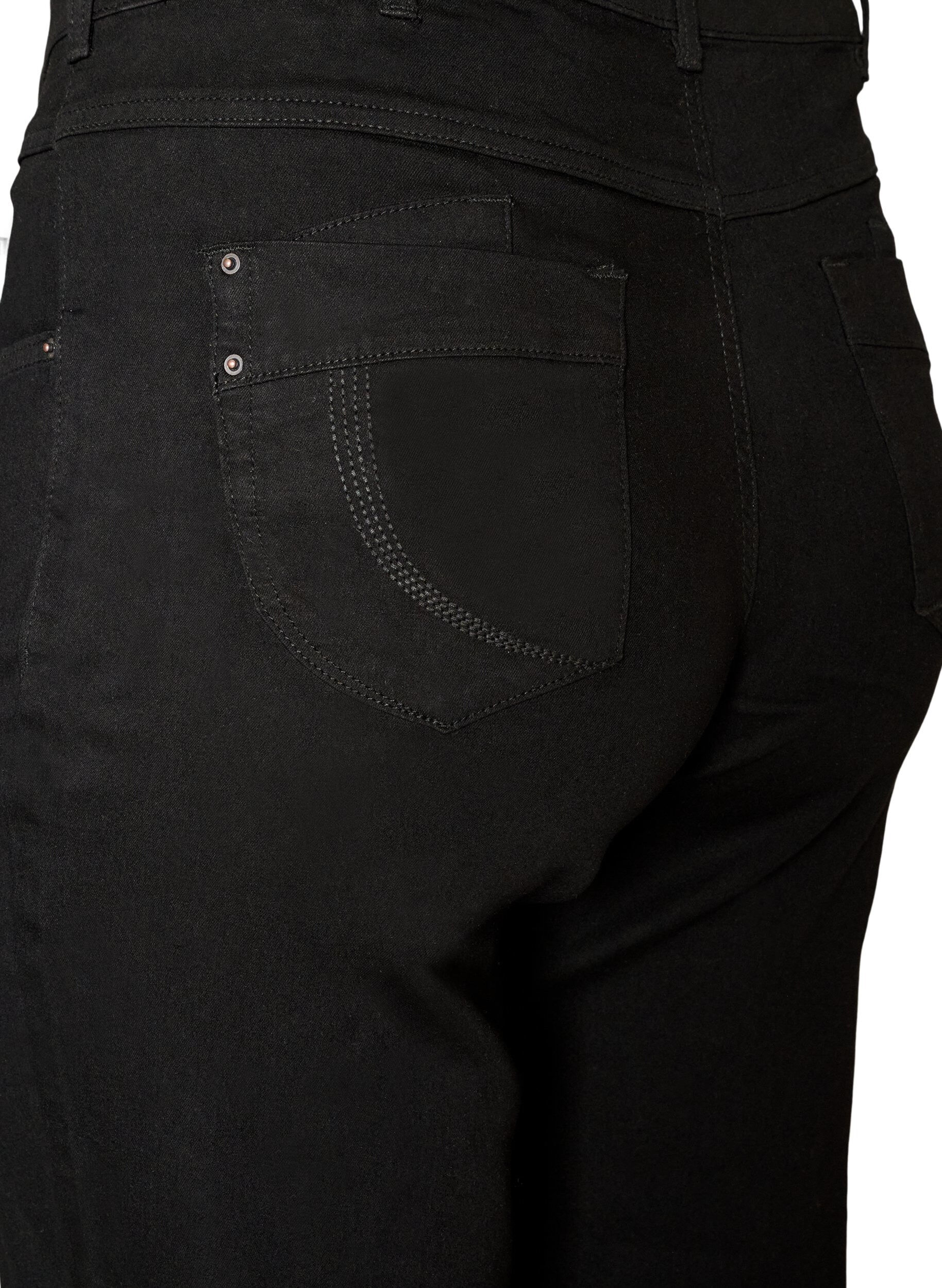 ZizzifashionRegular fit Gemma jeans with a high waist, Black, Packshot image number 3