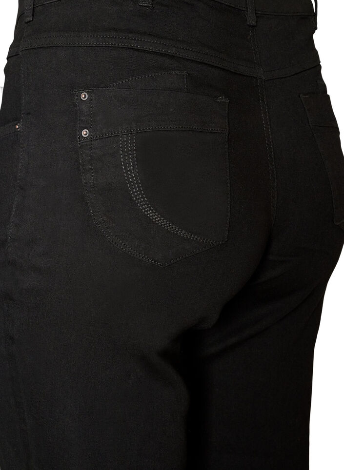 Regular fit Gemma jeans with a high waist, Black, Packshot image number 3