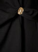 Blouse with asymmetric draping and 3/4 sleeves, Black, Packshot image number 3