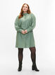 Viscose shirt dress with ruffles, Green, Model image number 1