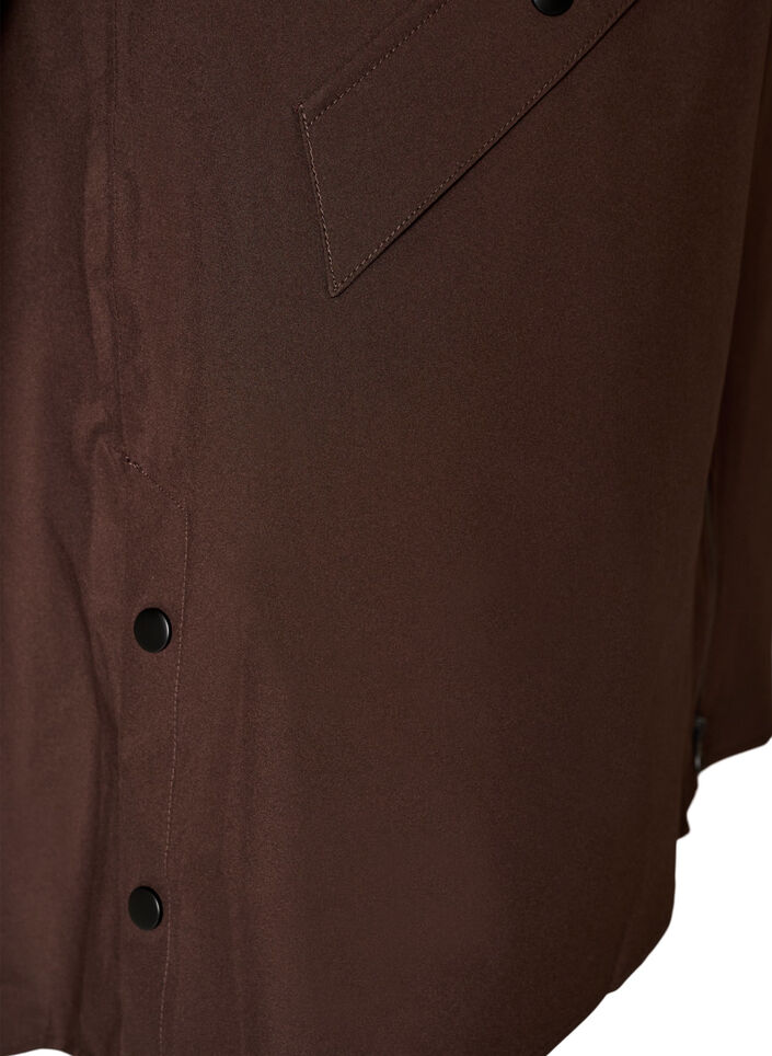 Raincoat with pockets and hood, Brown, Packshot image number 3