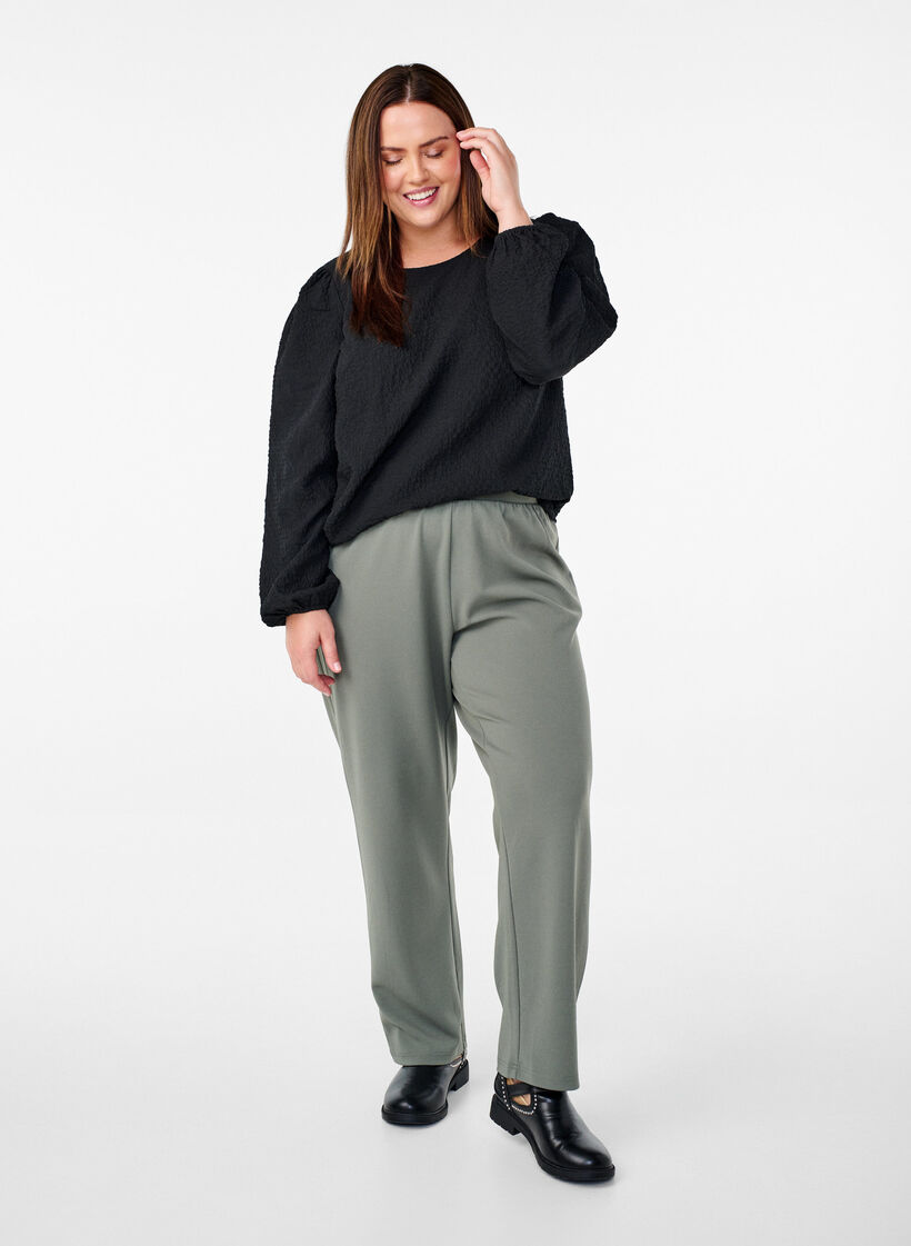 Straight fit trousers, Grey, Model image number 0