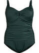 Swimsuit with ring detail and draping, Green, Packshot image number 0