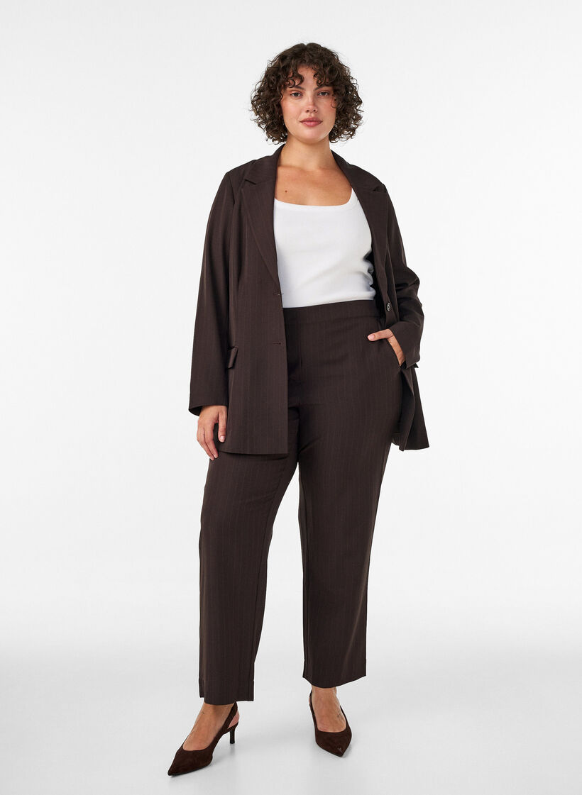 Loose trousers with pockets, Brown, Model image number 0