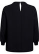 Blouse with stripe detail on the sleeves, Black, Packshot image number 1