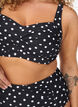 Bikini top with padding and print, Black, Model image number 2