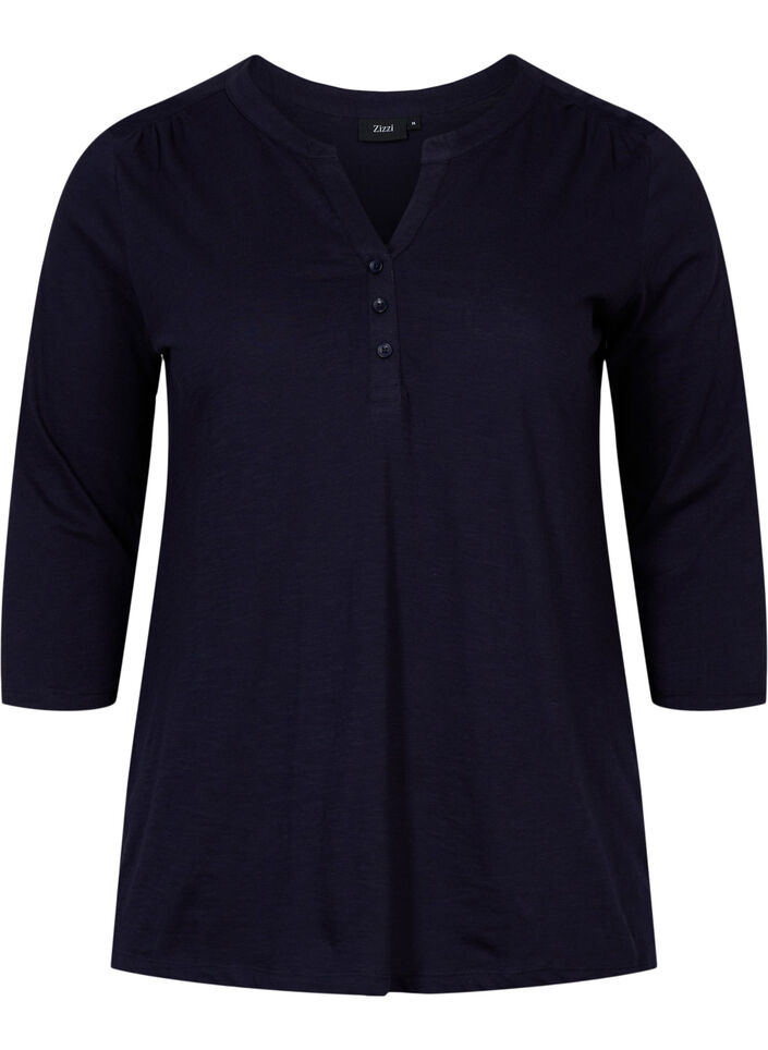 Cotton top with 3/4 sleeves, Night Sky, Packshot image number 0