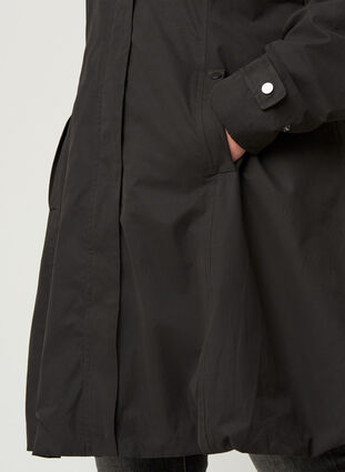 Jacket with pockets and hood, Black, Model image number 2