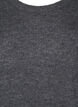 Melange sweater with round neck, Dark Grey Black Mel., Packshot image number 2