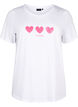 Crew neck cotton T-shirt with print, B. White W. Hearts, Packshot image number 0