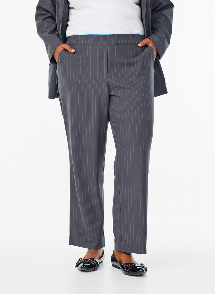Loose trousers with pockets, Dark Grey, Model image number 2