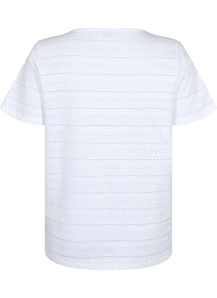 Short-sleeved cotton t-shirt, Bright White, Packshot image number 1