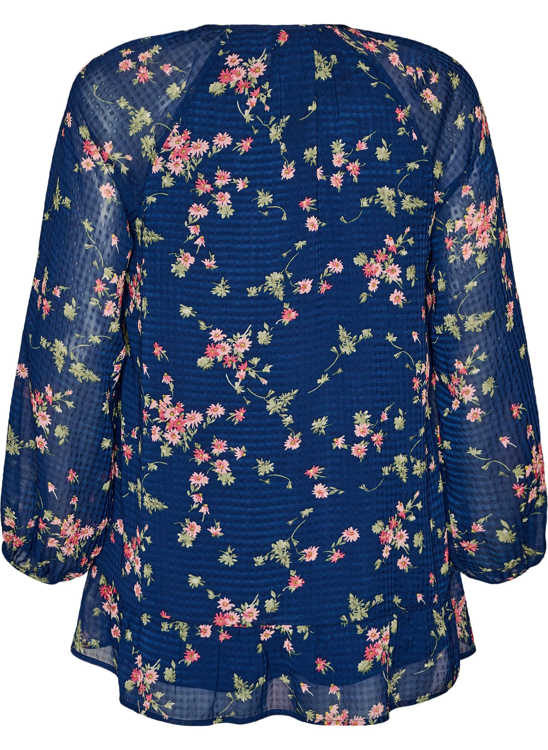 ZizzifashionFloral print A-line tunic, Blue, Packshot image number 1