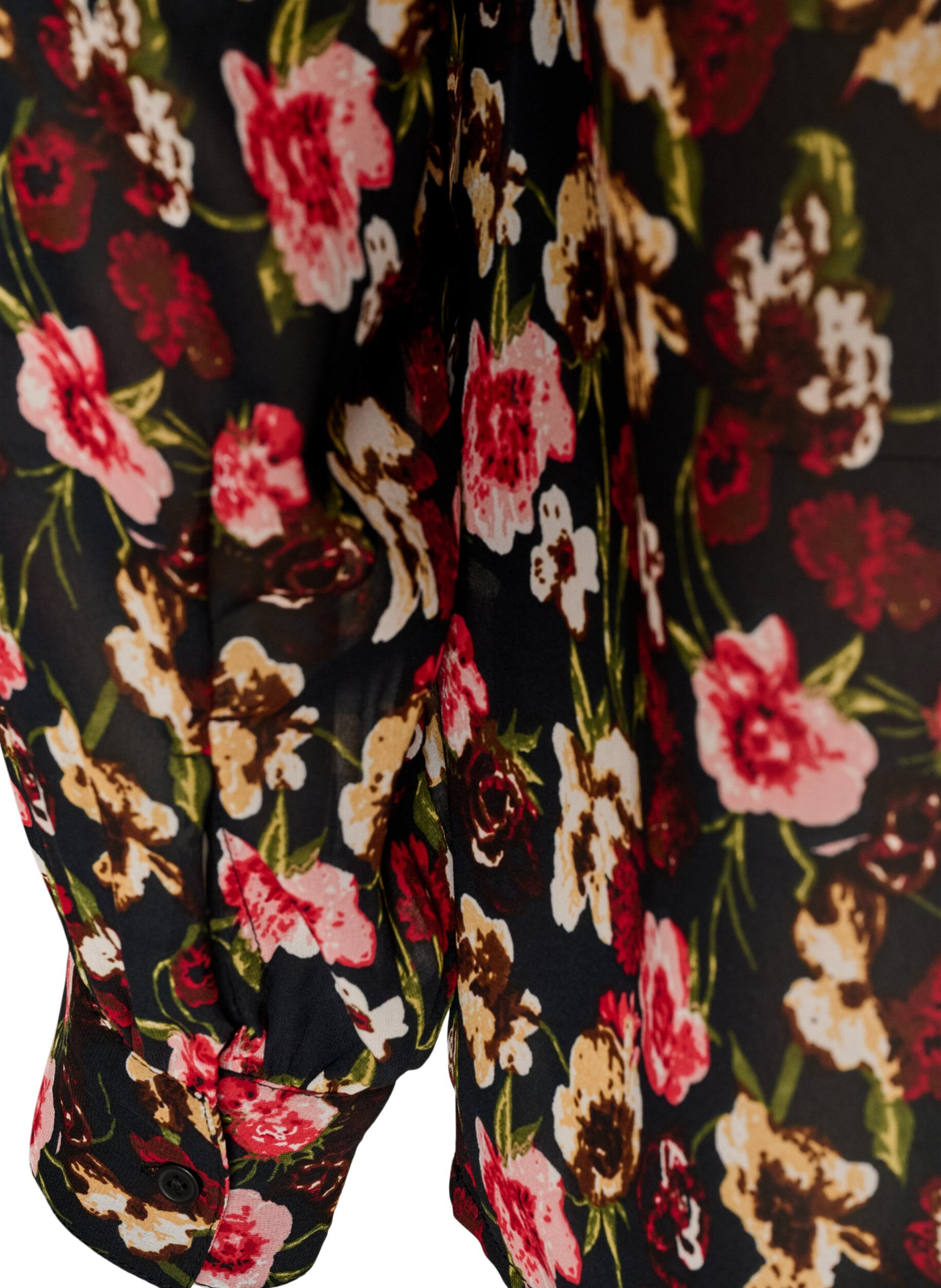 ZizzifashionBlouse with all-over print and short button placket, Rose, Packshot image number 3