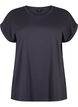 Short-sleeved cotton blend t-shirt, Dark Grey, Packshot image number 0